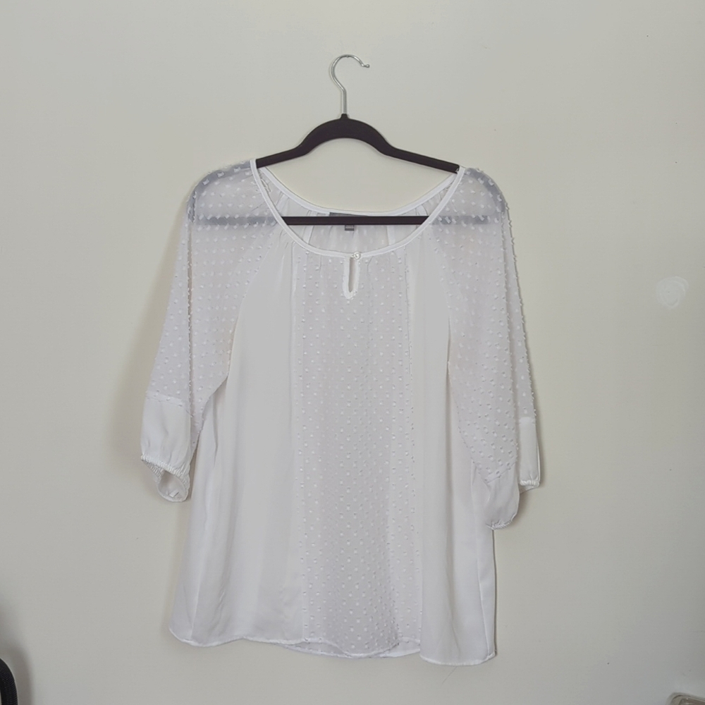 Sheer white blouse